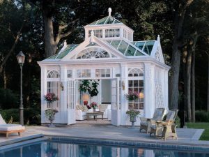 Victorian Glass Greenhouse With Swimming Pool For Sale